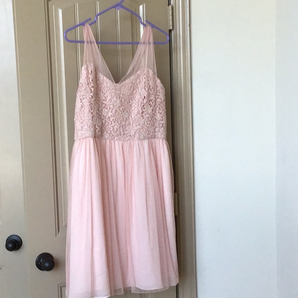 [Suzi Chin] Blush Pink Lace Cocktail Dress